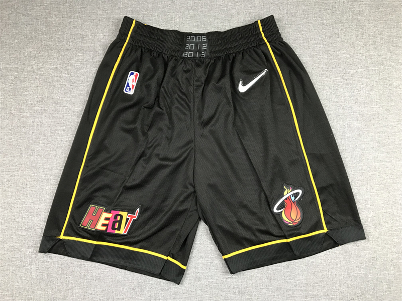 Men 2022 NBA Miami Heat black shorts